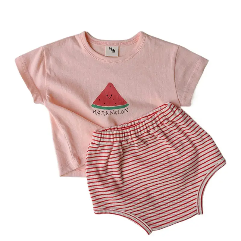 Baby Lemon Short Sleeve T-Shirt & Striped Shorts Set - Image 6