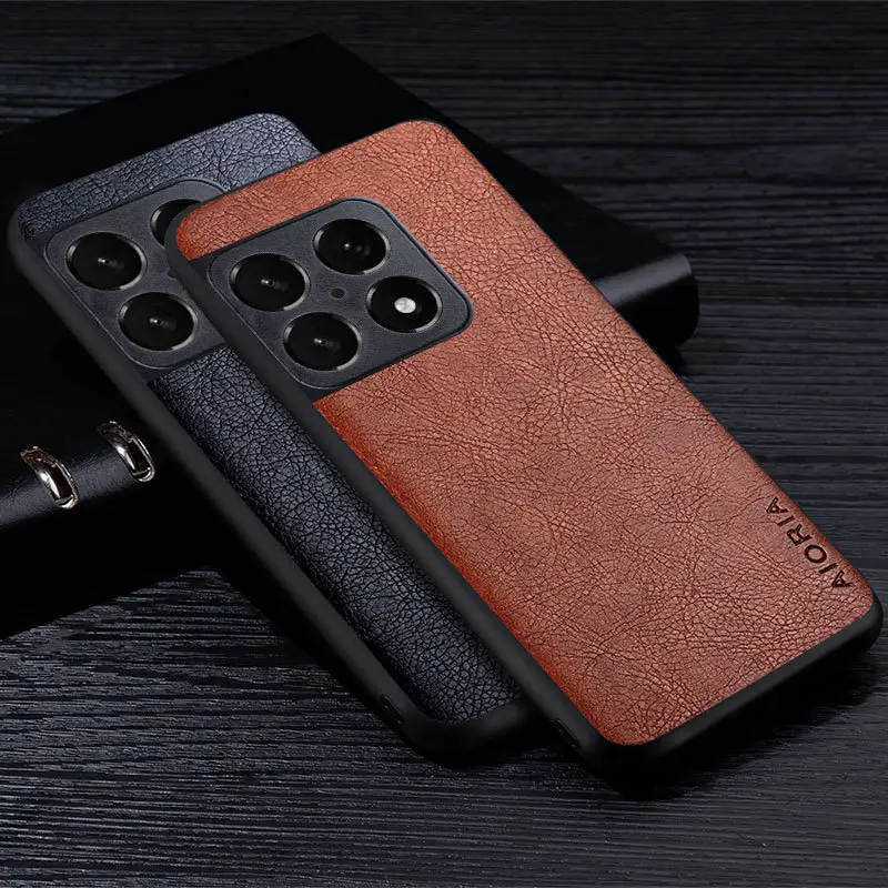 Black Leather Textured OnePlus 10 Pro Phone Case - Image 5