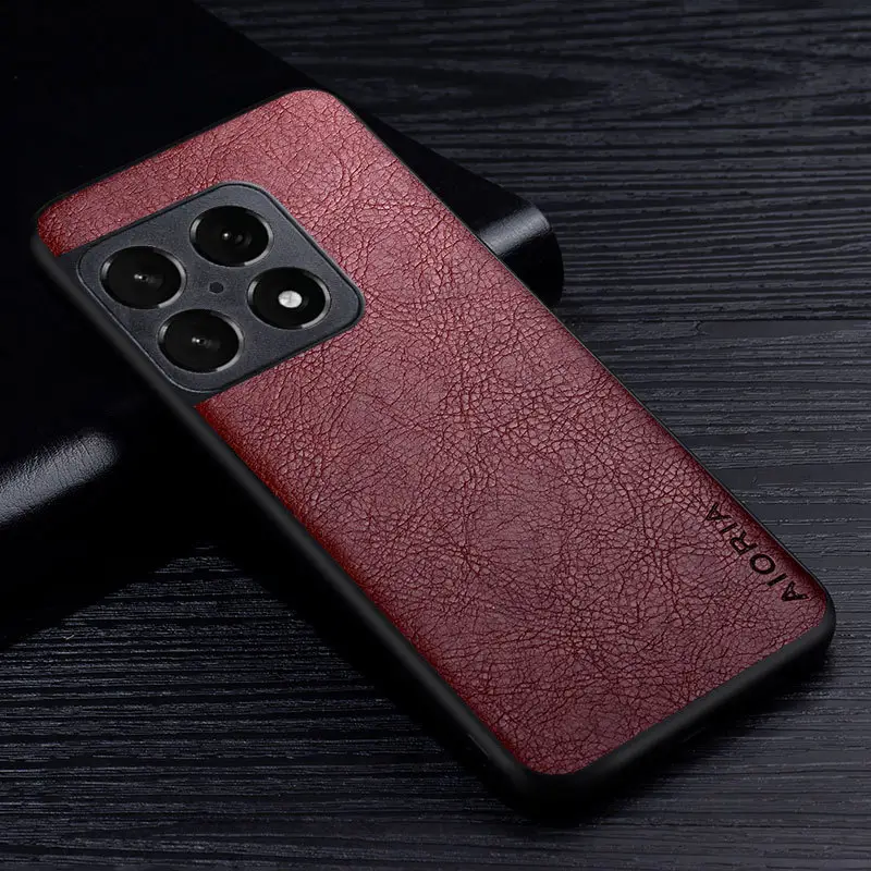 Black Leather Textured OnePlus 10 Pro Phone Case - Image 8