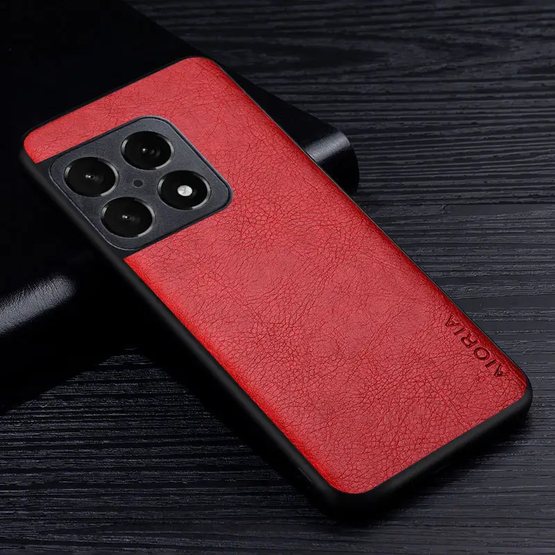 Black Leather Textured OnePlus 10 Pro Phone Case - Image 2