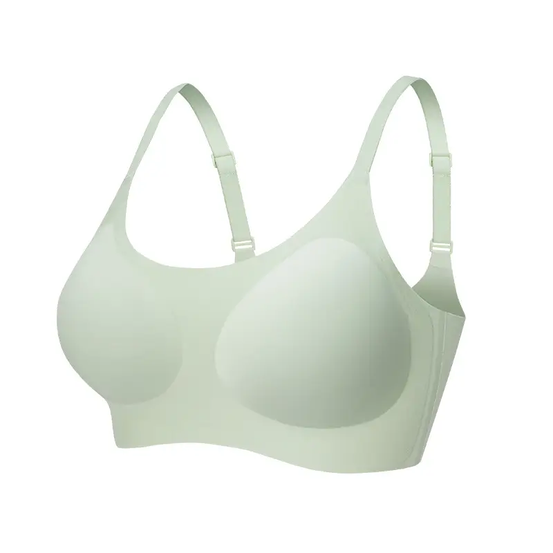 2022 Clouds Traceless Underwear Women's Thin Adjustable Shoulder Strap Fixed Cup Sports Size Free Bra