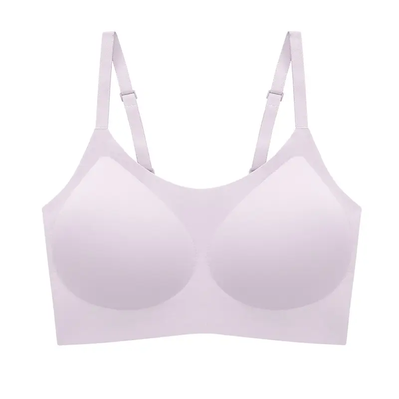 2022 Clouds Traceless Underwear Women's Thin Adjustable Shoulder Strap Fixed Cup Sports Size Free Bra