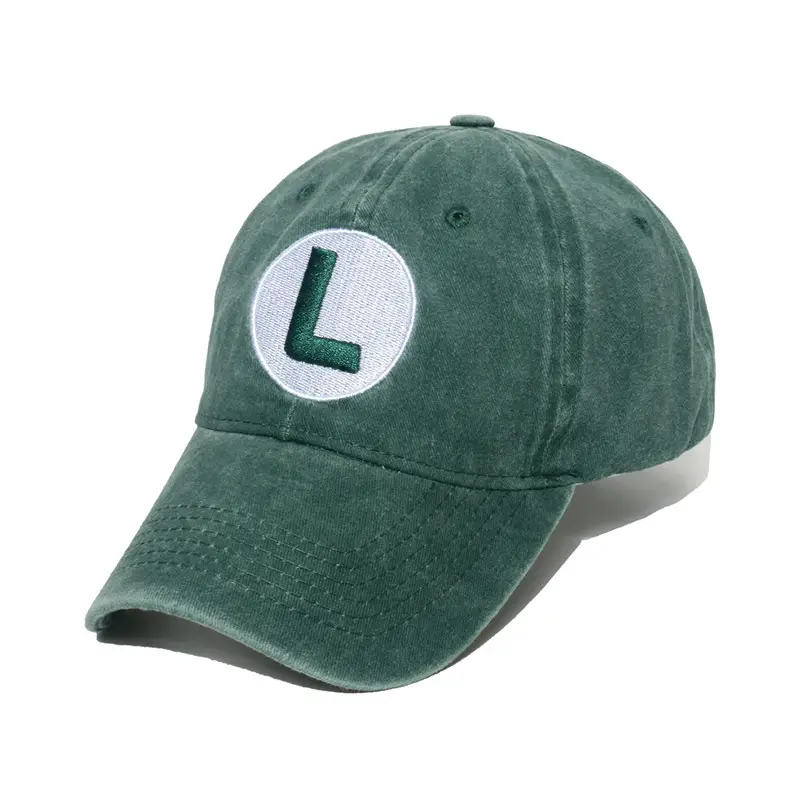 Super Mario Washed Canvas Baseball Cap Sun Hat - Image 3