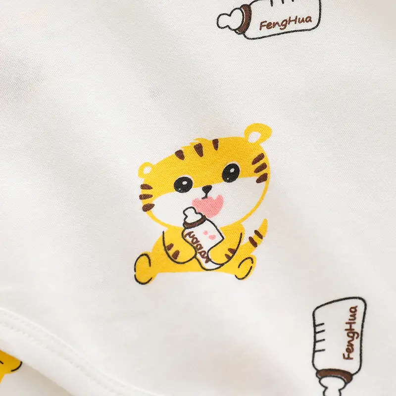Baby Tiger Cotton Pajamas Summer Newborn