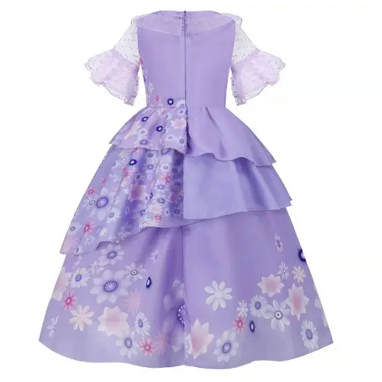 Lace Magic Princess Dress for Girls Purple - Image 6