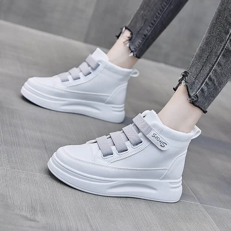 Women's White Velcro High-Tops Spring 2022 - Image 5