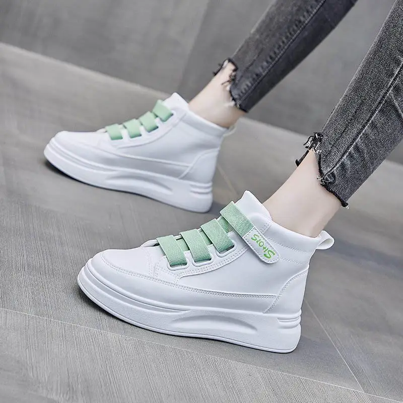 Women's White Velcro High-Tops Spring 2022 - Image 6