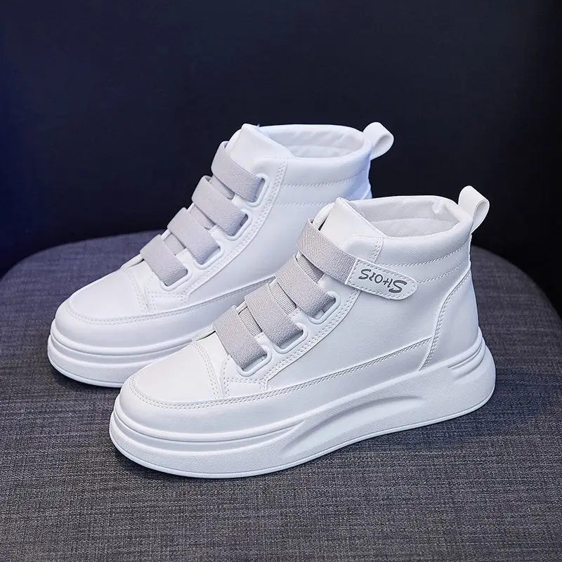 gray high-top shoes