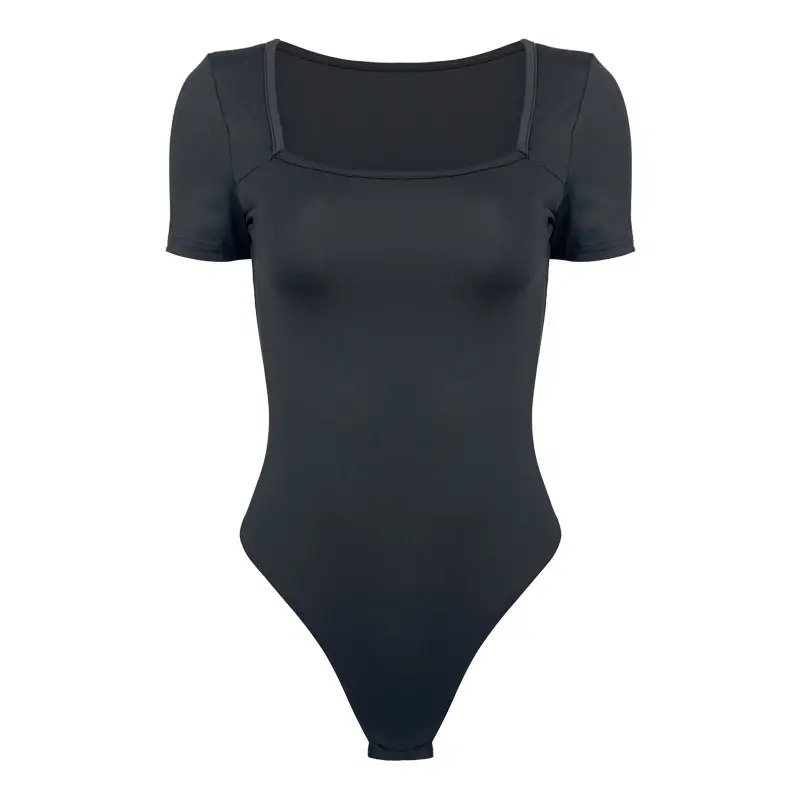 Black Crossbody Bodysuit for Women Summer Wear