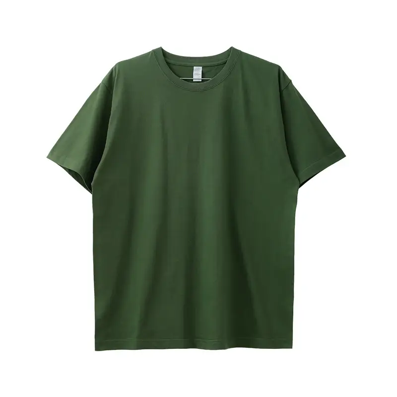 Men Green Cotton T-Shirt Medium