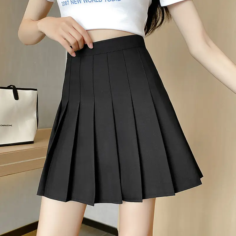 Women's White Pleated Skirt High Waist Slimming - Image 6
