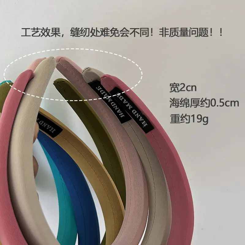 Sponge Hair Band White Candy Color Wash Face Online Celebrity Hair Band Temperament Hair Pin Summer Solid Color Hair Accessories — feature 2