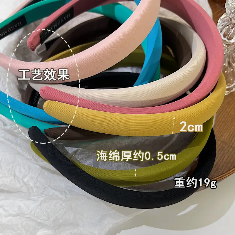 Sponge Hair Band White Candy Color Wash Face Online Celebrity Hair Band Temperament Hair Pin Summer Solid Color Hair Accessories — feature 5