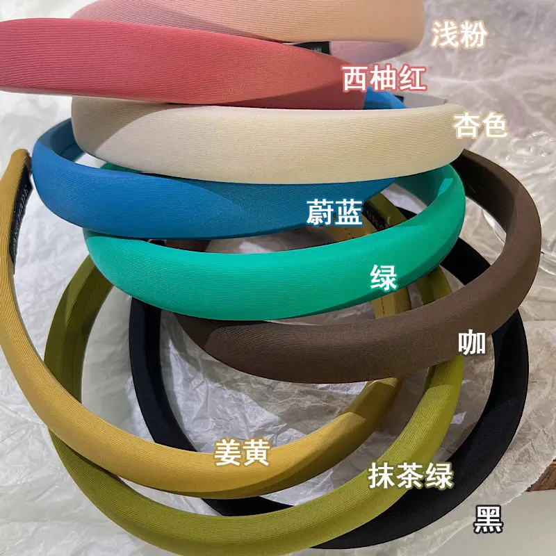 Sponge Hair Band White Candy Color Wash Face Online Celebrity Hair Band Temperament Hair Pin Summer Solid Color Hair Accessories — feature 6