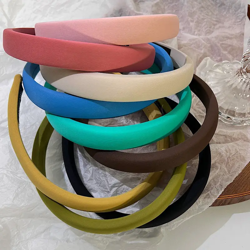 Sponge Hair Band White Candy Color Wash Face Online Celebrity Hair Band Temperament Hair Pin Summer Solid Color Hair Accessories — feature 7