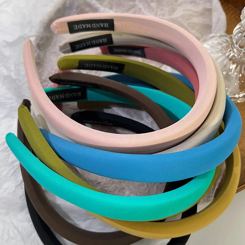 Sponge Hair Band White Candy Color Wash Face Online Celebrity Hair Band Temperament Hair Pin Summer Solid Color Hair Accessories — feature 8