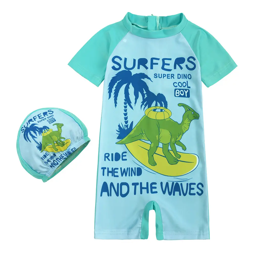 Dinosaur Hooded Swimwear for Kids Small Medium