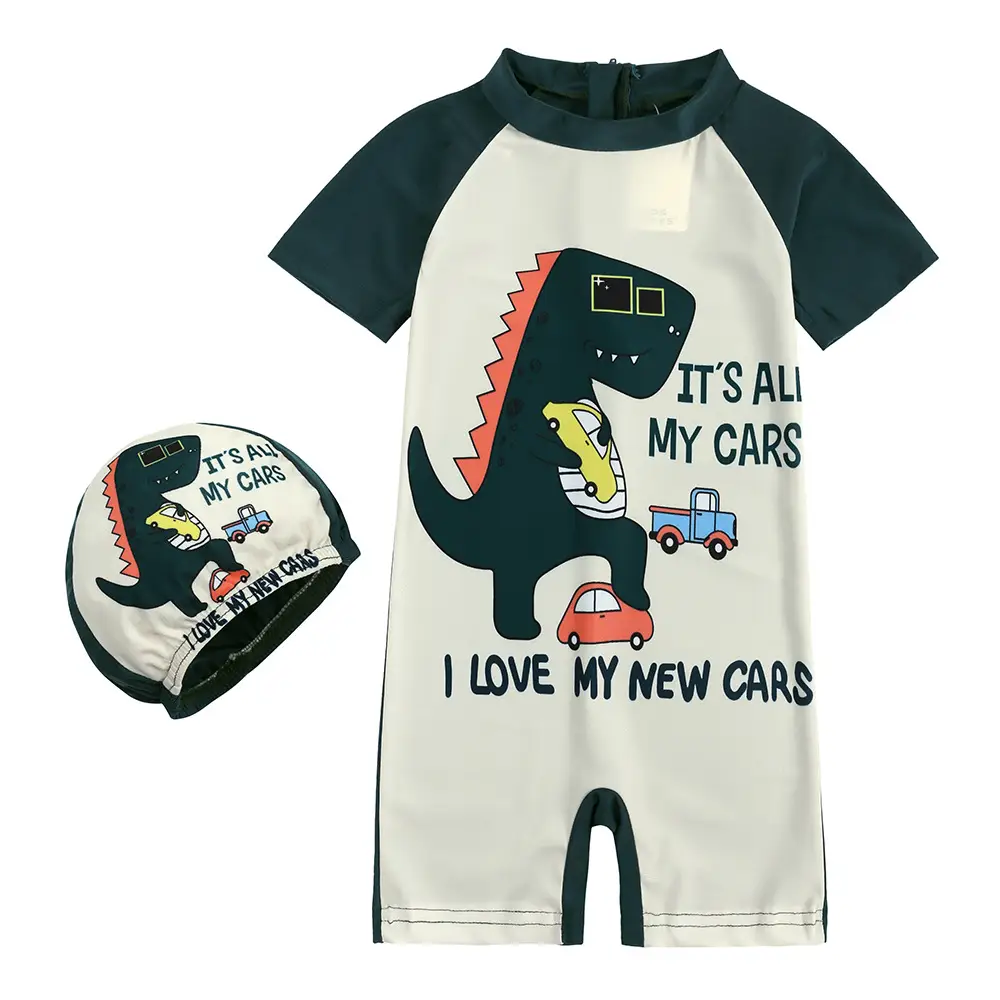 Dinosaur Hooded Swimwear for Kids Small Medium