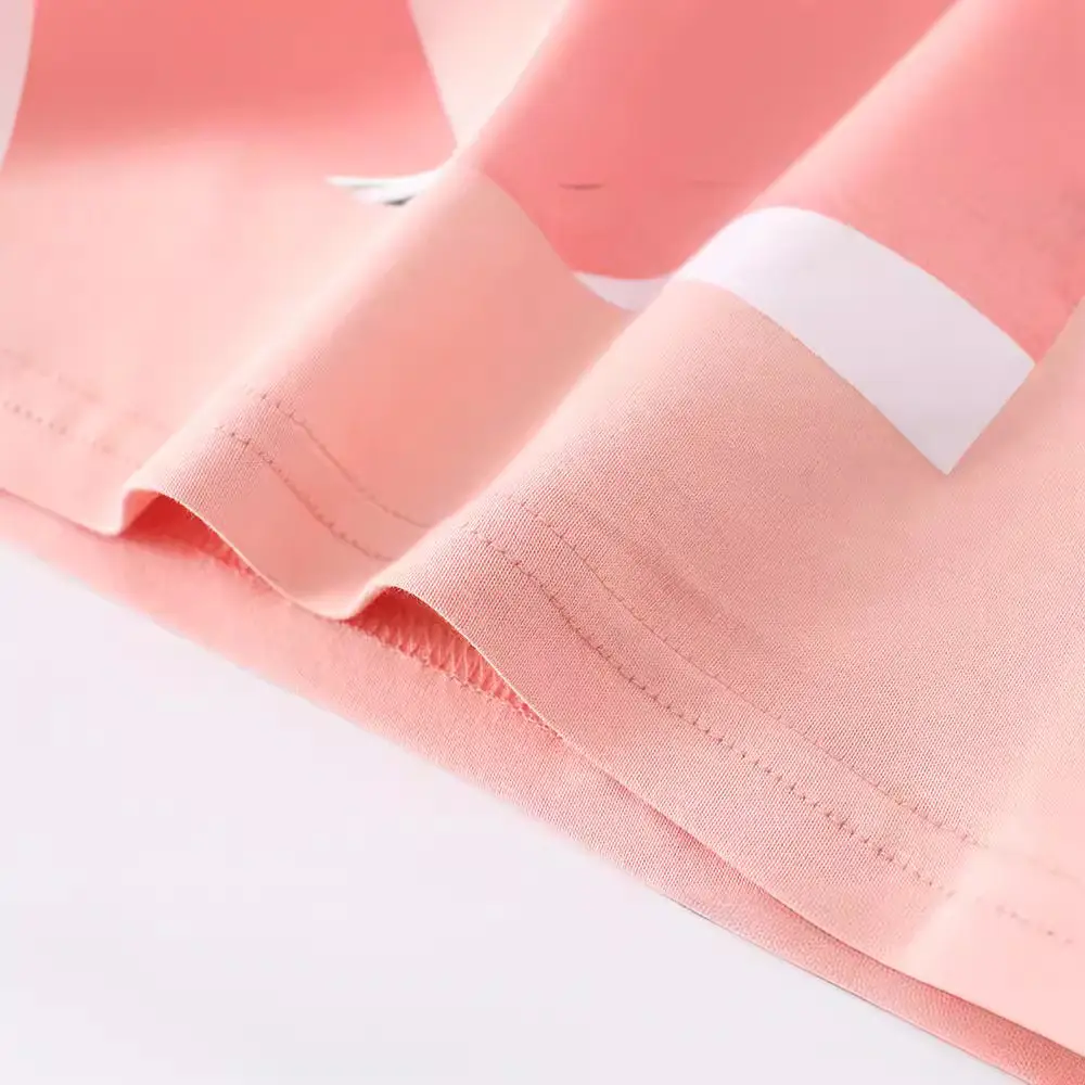 European American Kids T-Shirt Short Sleeve Summer Cotton Peach