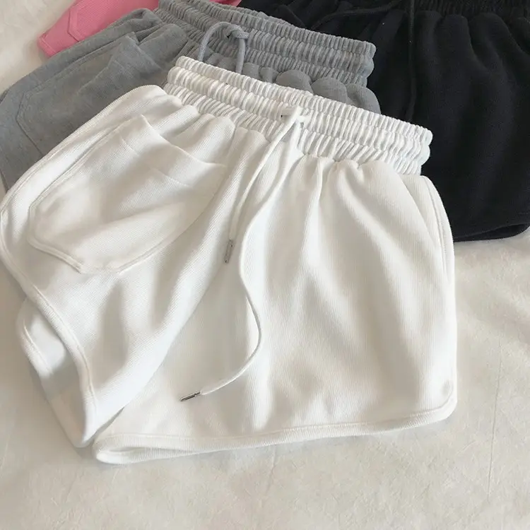 Grey 3-point Hot Waist Shorts for Women - Image 8