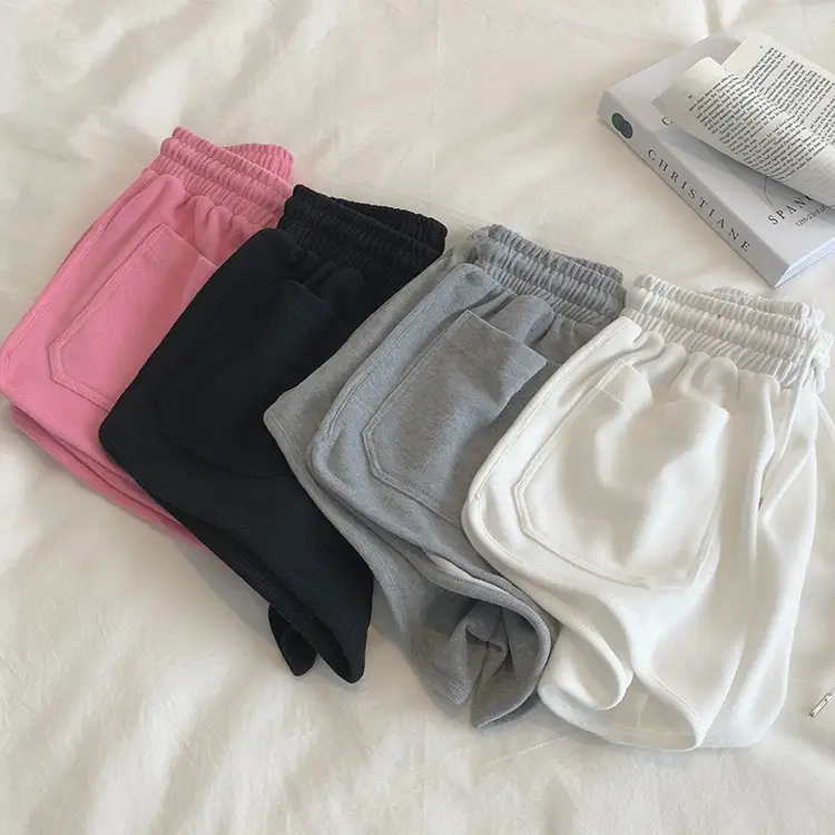 Grey 3-point Hot Waist Shorts for Women — feature 12
