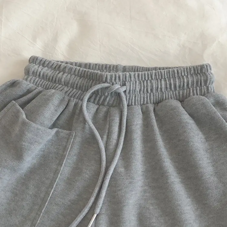 Grey 3-point Hot Waist Shorts for Women — feature 13