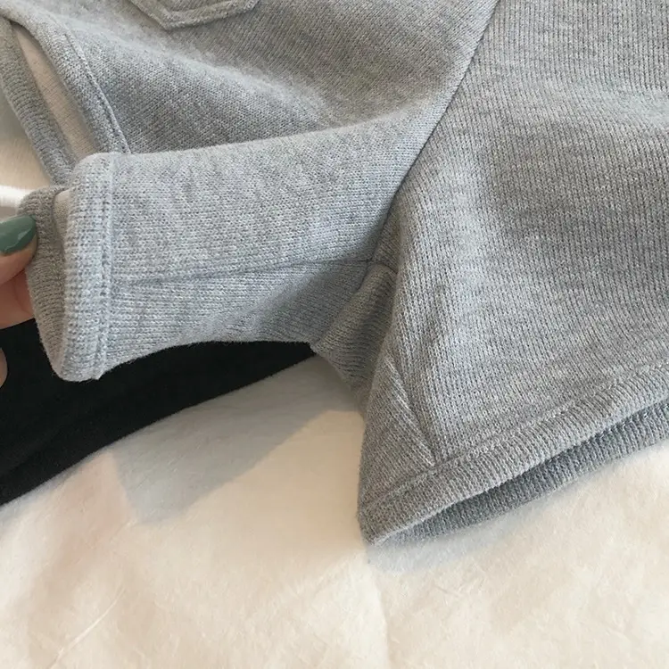 Grey 3-point Hot Waist Shorts for Women — feature 14