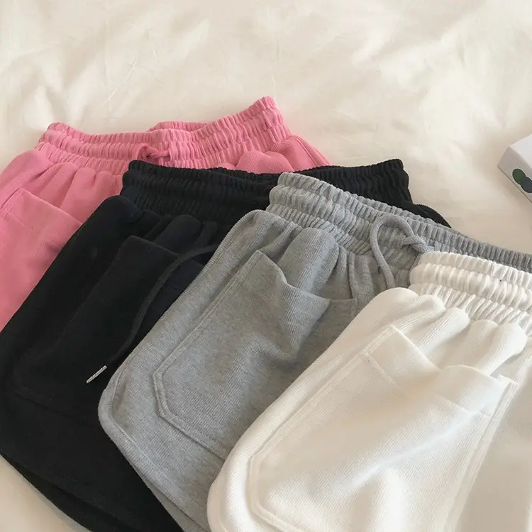 Grey 3-point Hot Waist Shorts for Women — feature 8