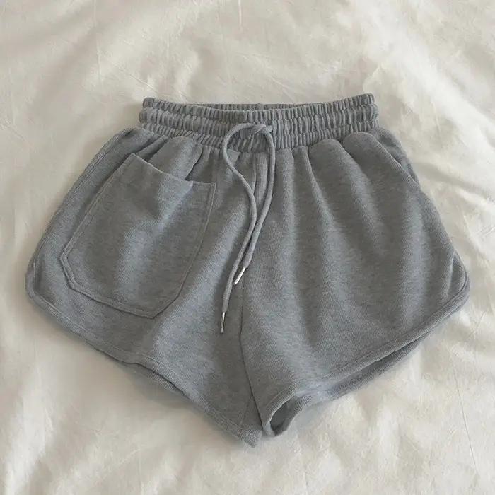 Grey 3-point Hot Waist Shorts for Women - Image 2