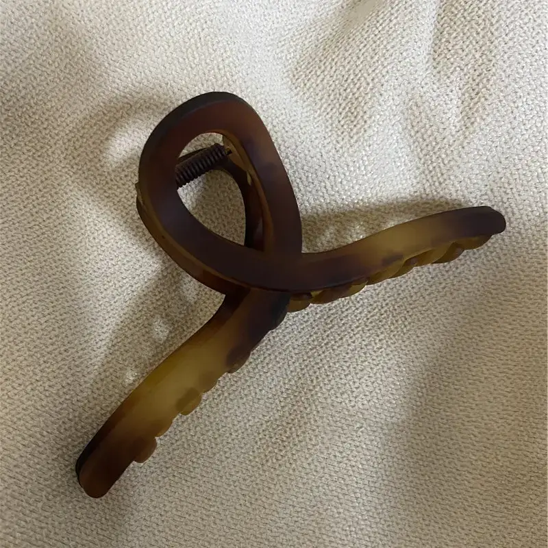 Hair Clip Blogger Amber Frosted Texture Summer Large Back Head Shark Clip Hair Clip Headwear - Image 2
