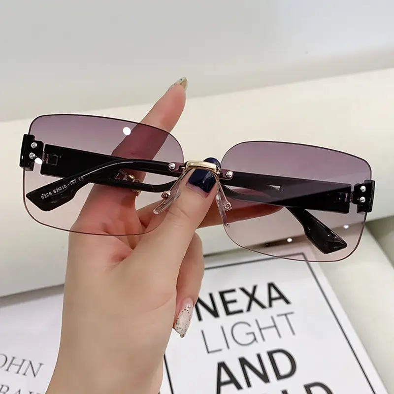 Women Frameless Sunglasses UV-Proof Korean Style - Image 7
