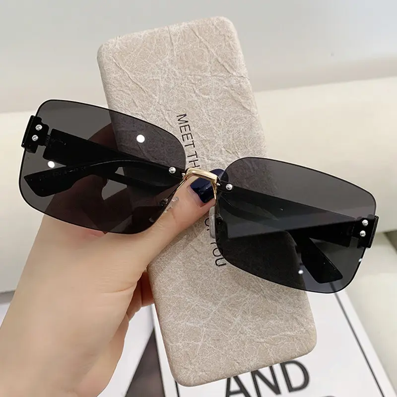 Women Frameless Sunglasses UV-Proof Korean Style