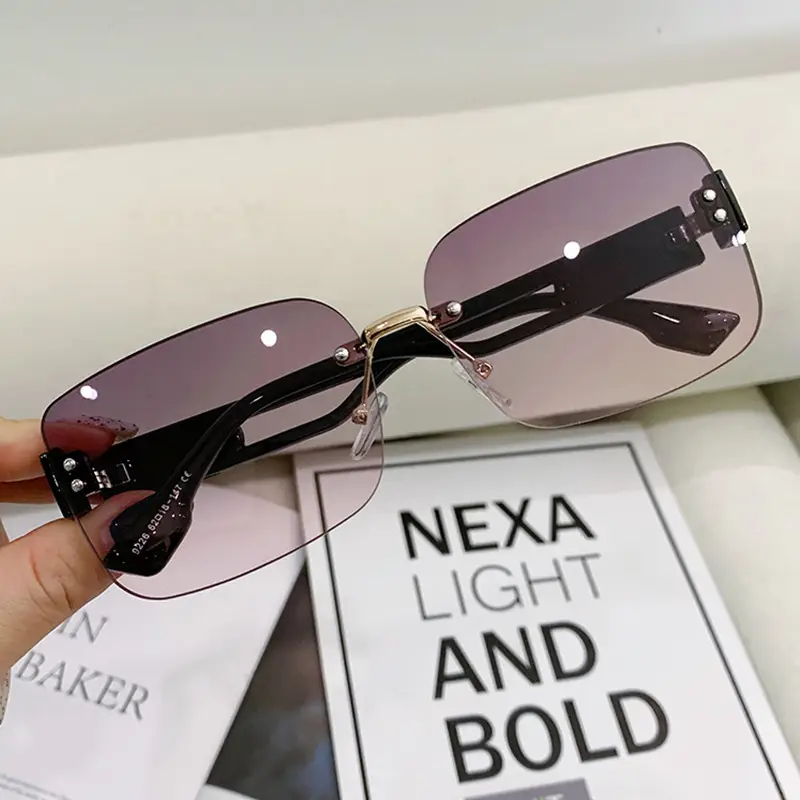 Women Frameless Sunglasses UV-Proof Korean Style - Image 5