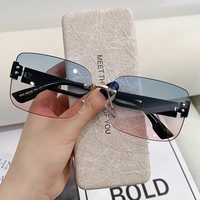 Women Frameless Sunglasses UV-Proof Korean Style - Image 6