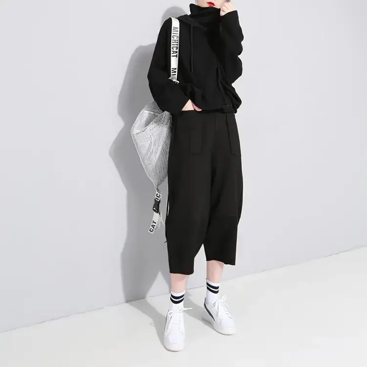 Women's Retro High Waist Wide Leg Harem Pants — feature 10