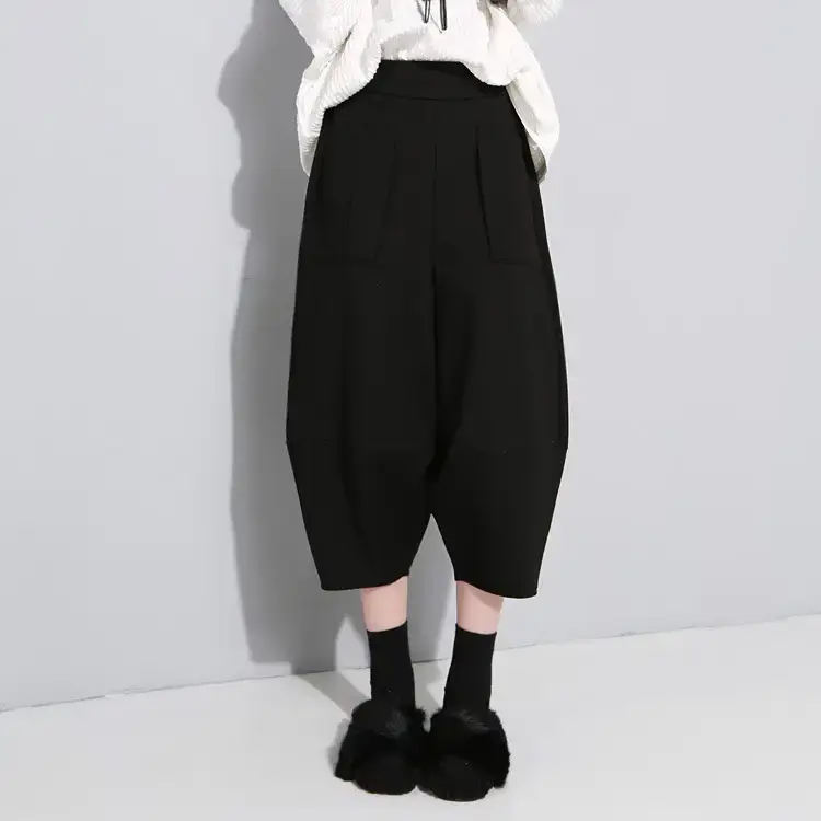 Women's Retro High Waist Wide Leg Harem Pants — feature 3
