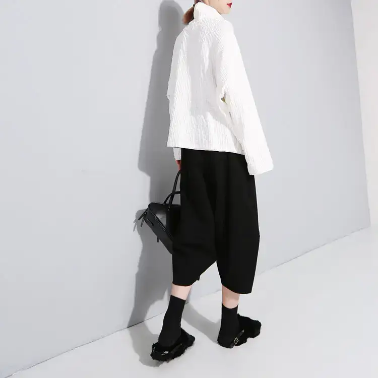 Women's Retro High Waist Wide Leg Harem Pants — feature 6