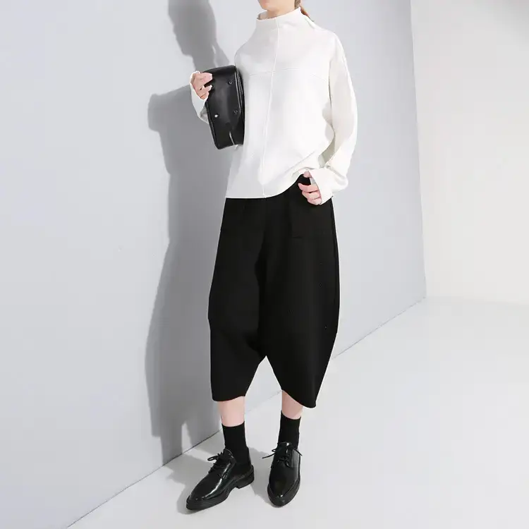 Women's Retro High Waist Wide Leg Harem Pants — feature 7