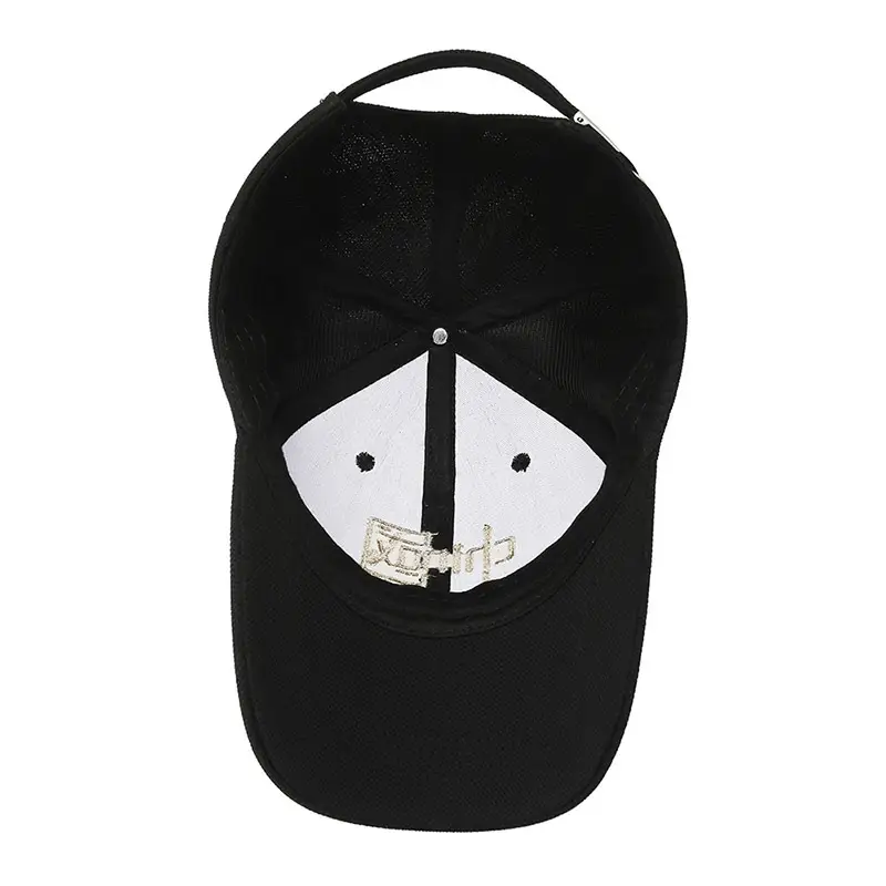 Men China Embroidered Cap Black White Grey