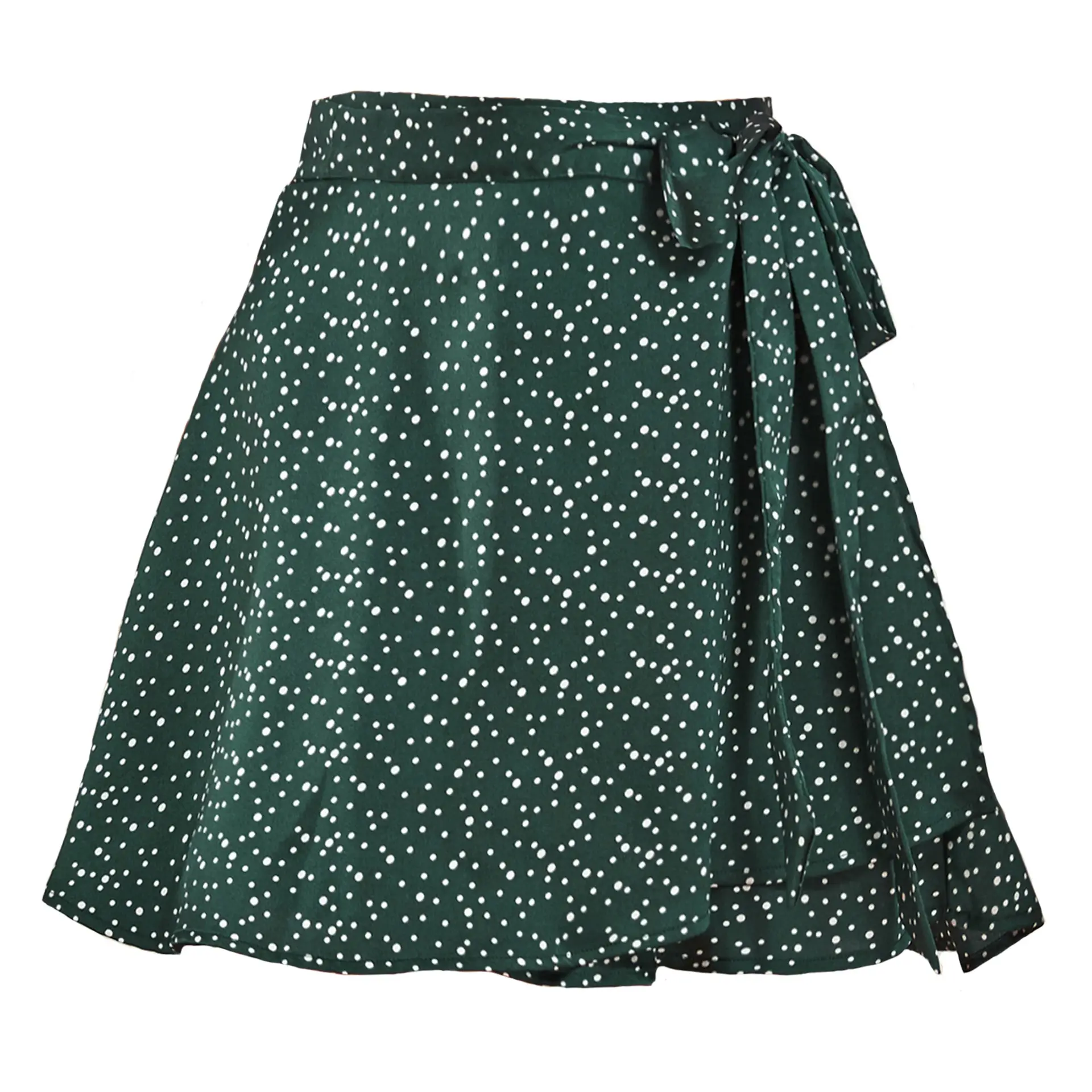 Summer 2021 Cream High Waist Lace-Up Skirt - Image 10