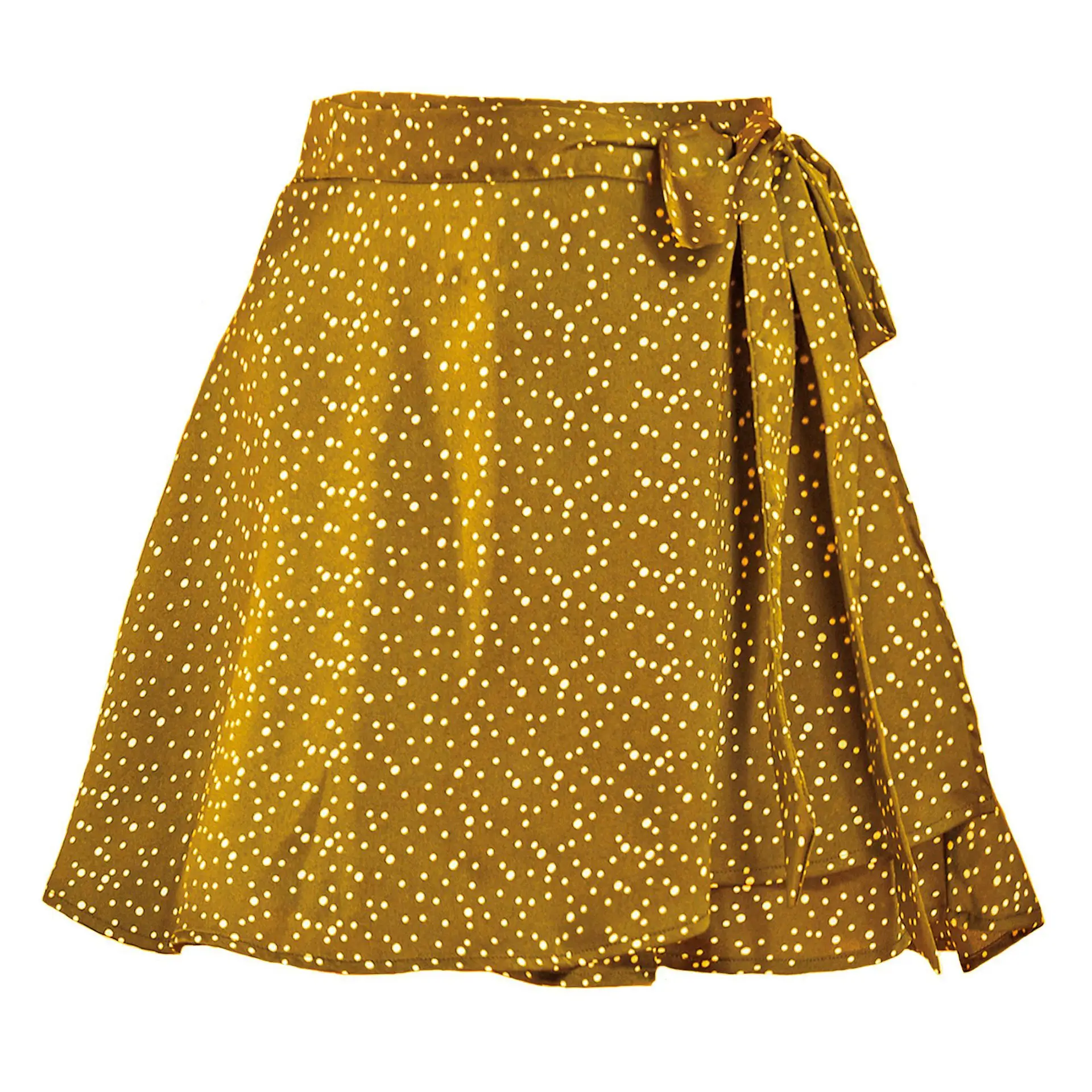Summer 2021 Cream High Waist Lace-Up Skirt - Image 8