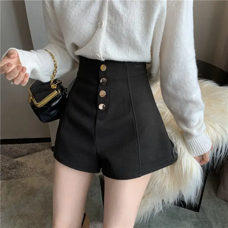 Black High Waist Chubby Shorts Women Spring Summer — feature 16