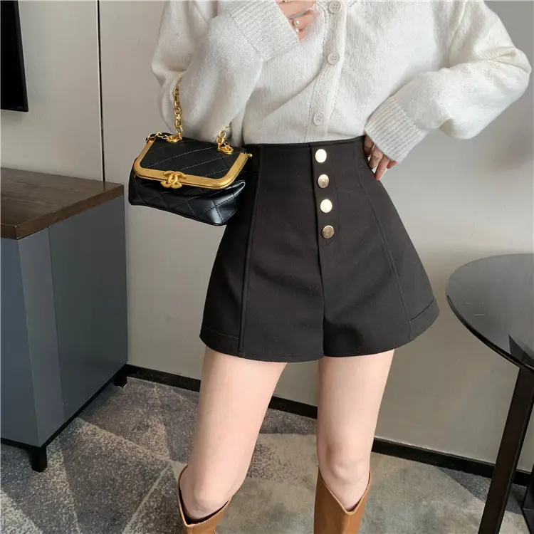 Black High Waist Chubby Shorts Women Spring Summer — feature 17