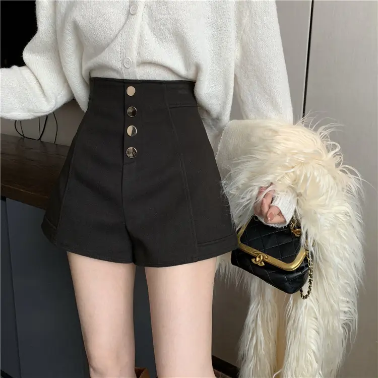 Black High Waist Chubby Shorts Women Spring Summer — feature 20