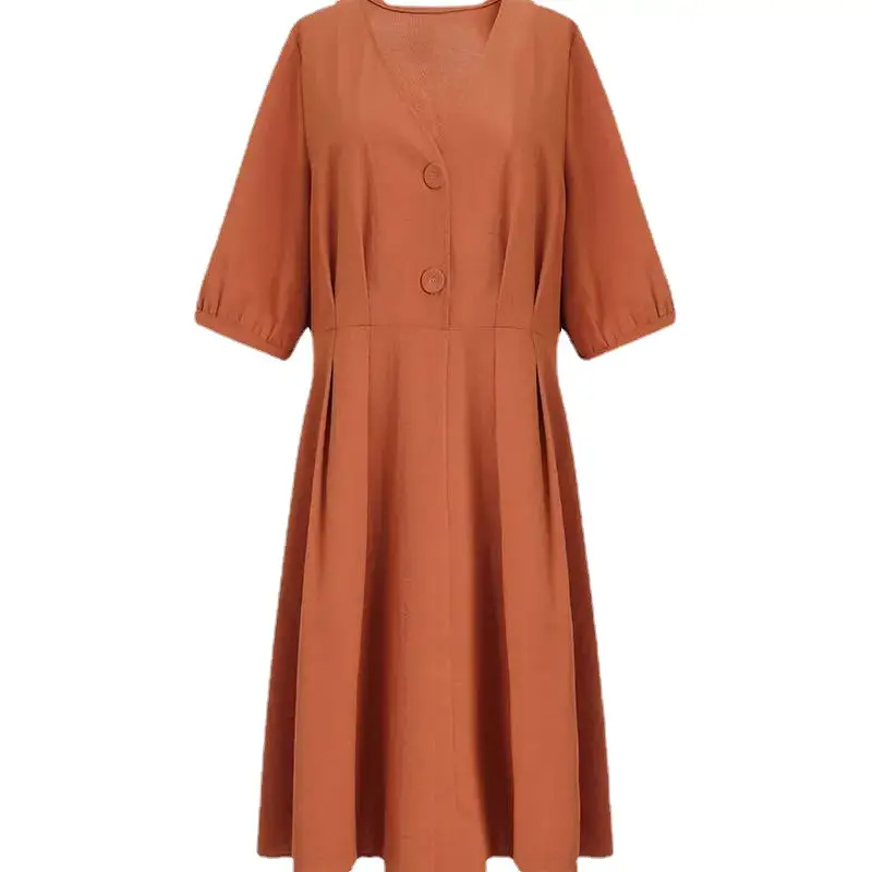 Fat Sister Large Size Women Dress 200 Jin 2022 New French Niche Very Fairy Belly Covering Dress Age-reducing Summer - Image 10