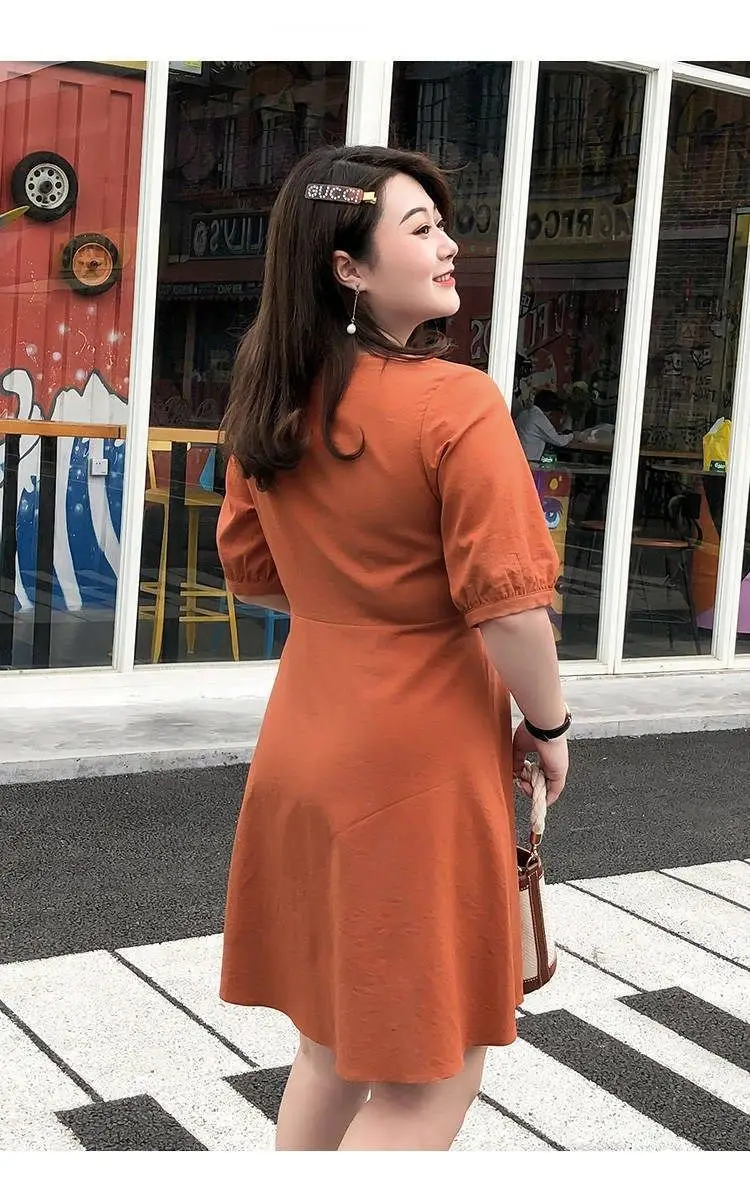 Fat Sister Large Size Women Dress 200 Jin 2022 New French Niche Very Fairy Belly Covering Dress Age-reducing Summer — feature 12