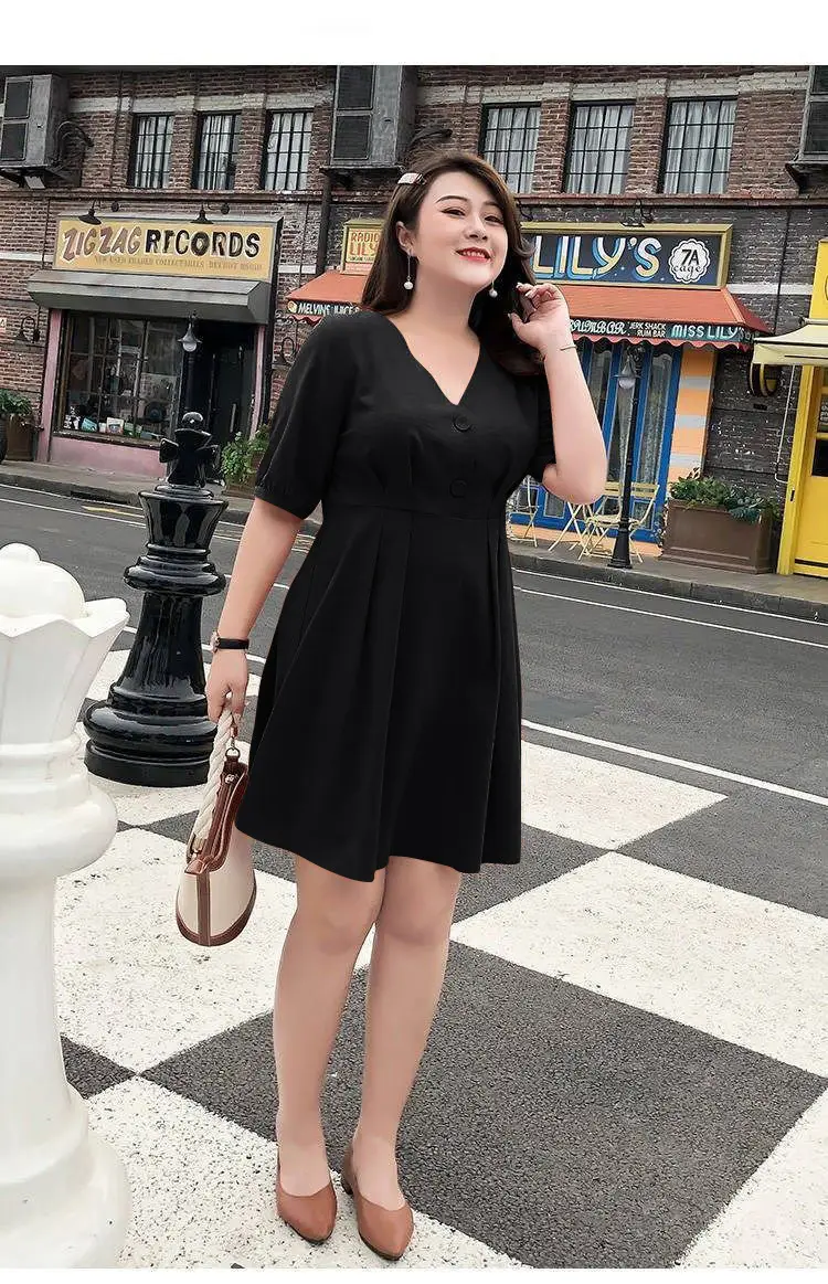 Fat Sister Large Size Women Dress 200 Jin 2022 New French Niche Very Fairy Belly Covering Dress Age-reducing Summer — feature 16