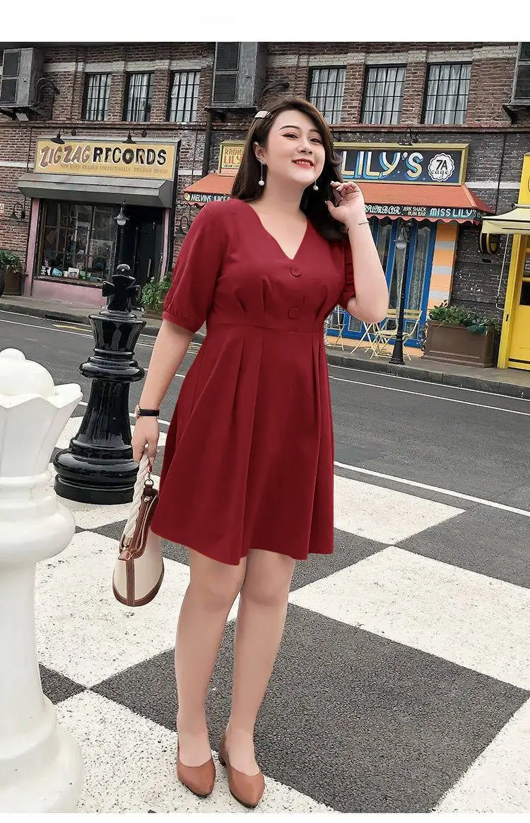 Fat Sister Large Size Women Dress 200 Jin 2022 New French Niche Very Fairy Belly Covering Dress Age-reducing Summer — feature 19