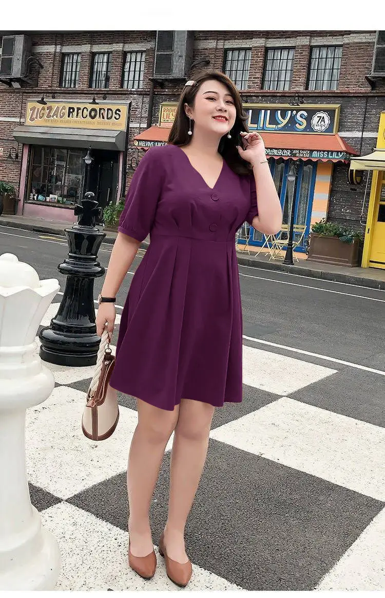 Fat Sister Large Size Women Dress 200 Jin 2022 New French Niche Very Fairy Belly Covering Dress Age-reducing Summer — feature 25