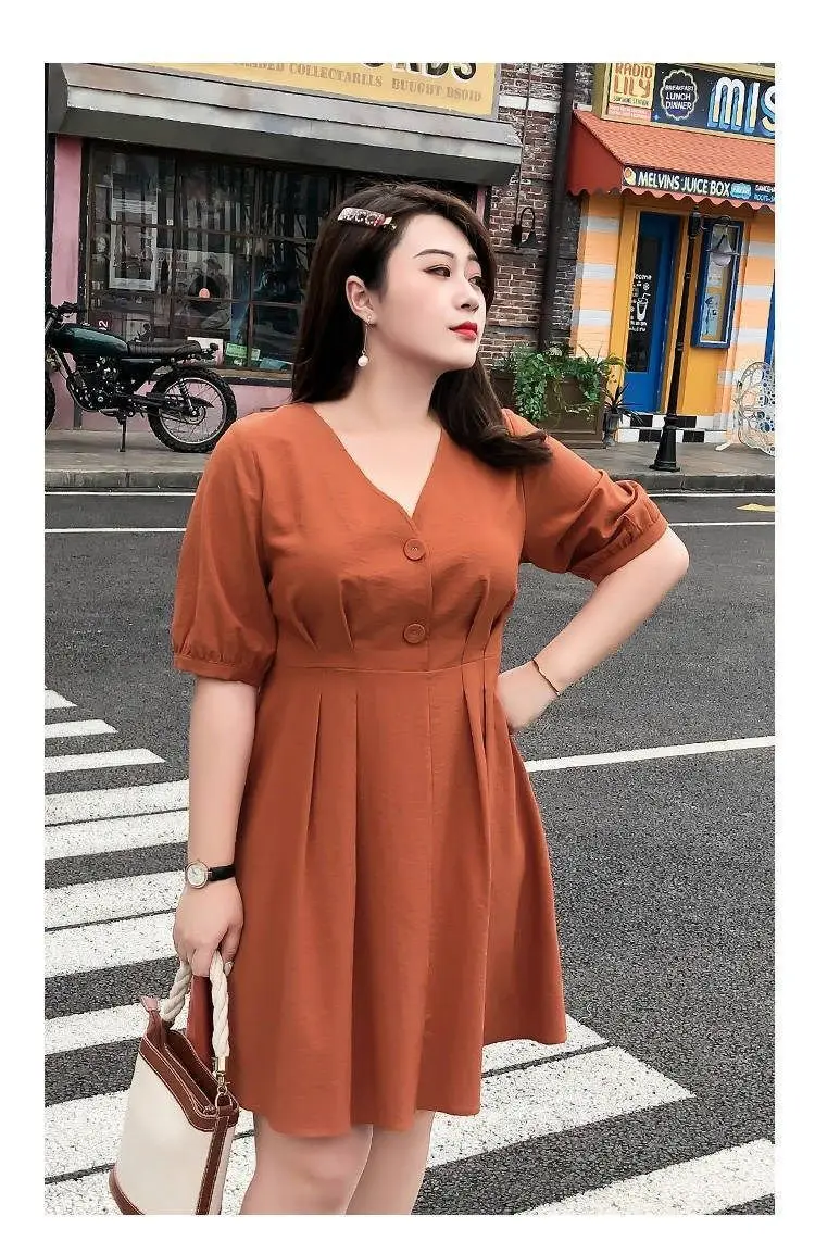 Fat Sister Large Size Women Dress 200 Jin 2022 New French Niche Very Fairy Belly Covering Dress Age-reducing Summer — feature 6